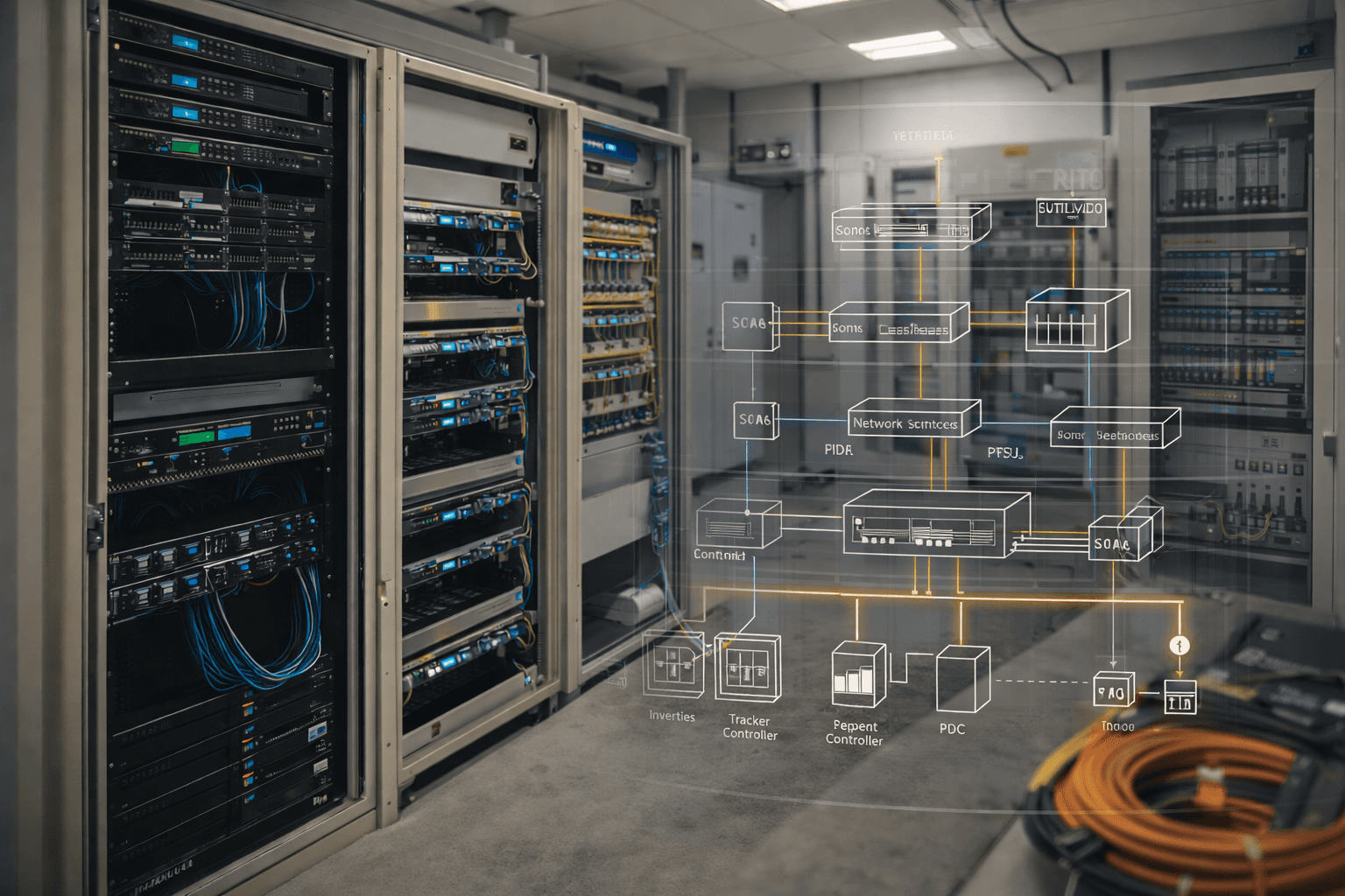 Solar Plant SCADA System: Reference Architecture in One Diagram