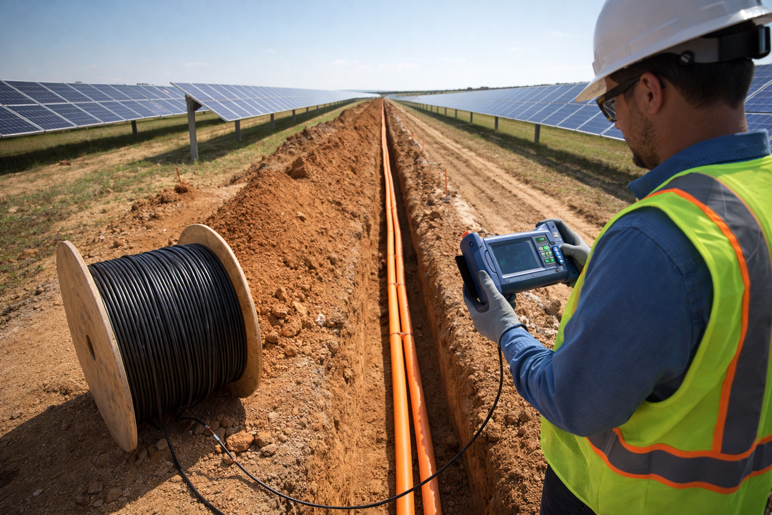 Fiber Optic Installation Solar Farm: Direct-Buried vs Conduit