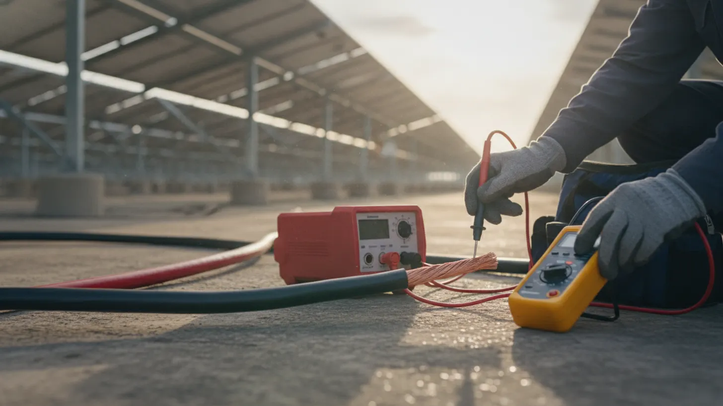 Solar DC cable insulation testing: HIPOT and megger commissioning guide